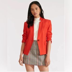 Veronica Beard Red Upcollor Jacket